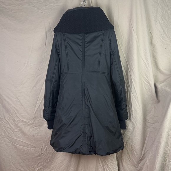 Sicily women’s winter puffy coat jacket black with hood size large black - Picture 3 of 11